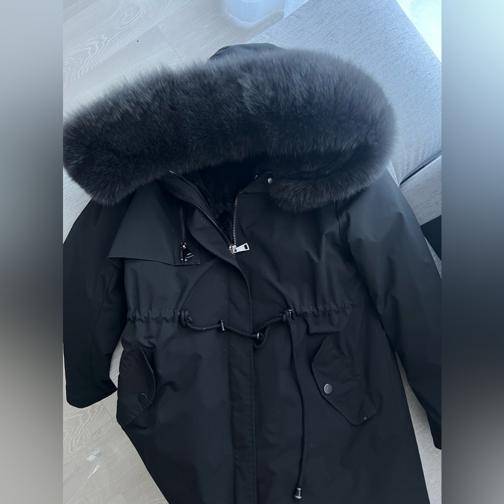 Double-layer rabbit fur Coat - Picture 2 of 16
